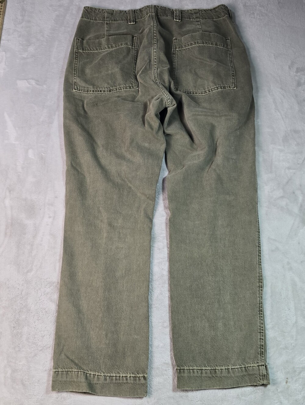 Abercrombie Fitch Jeans Mens 33x32 Green Loose Lightweight Y2K Casual Streetwear